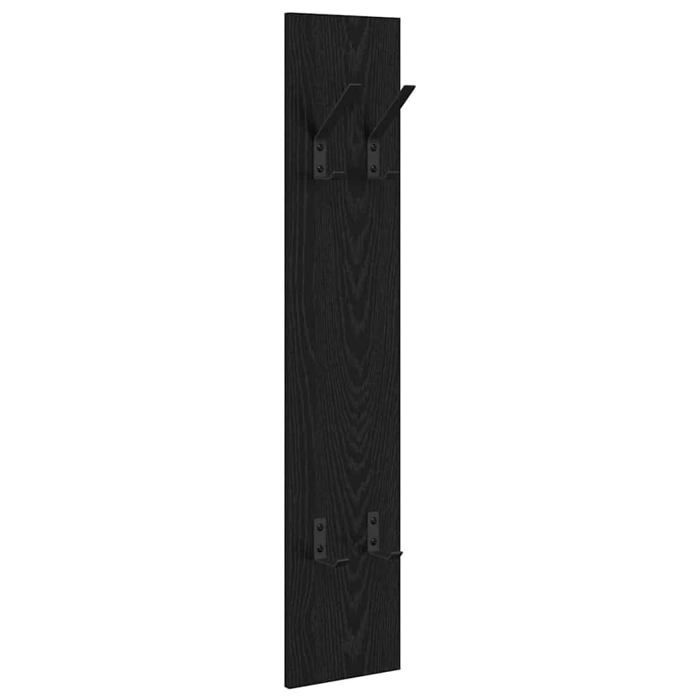 Porte-manteau mural moderne - vidaXL - Chêne noir - Bois multicouche - 20x1.5x100 cm - Montage mural