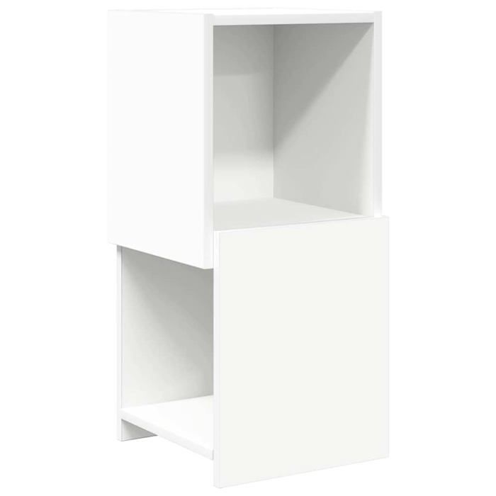 Cabinet dangle moderne - vidaXL - Blanc - Bois dingénierie - 30x30x65 cm - 2 étagères - Assemblage requis