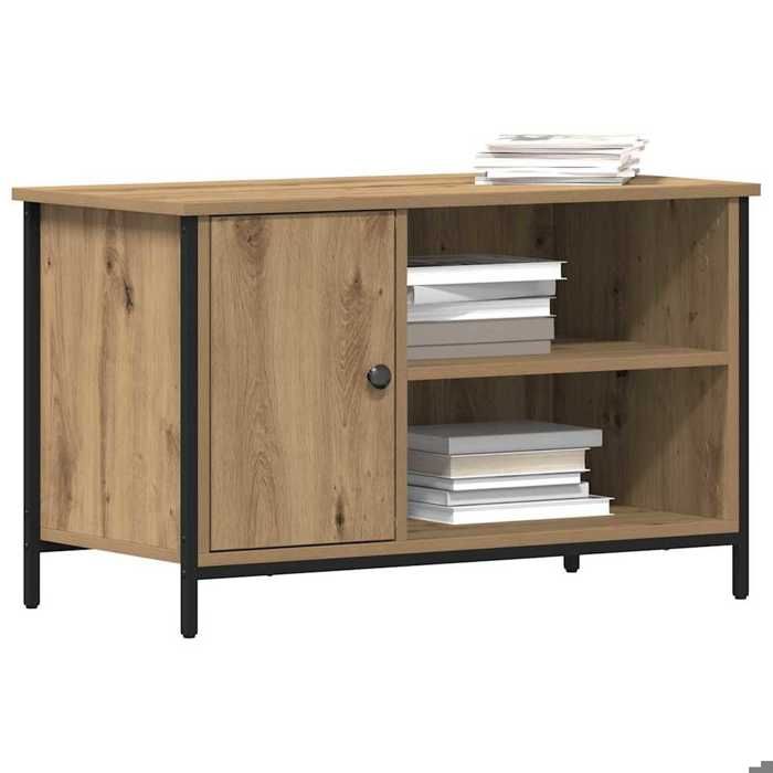 Meuble TV - chêne artisanal - WIENS - 80x40x50 cm - MODERNE Meuble TV - chêne artisanal - 80x40x50 cm Bois dingénierie 45762