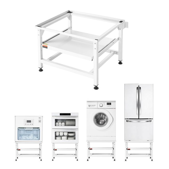 Socle Lave Linge Hauteur 43 cm VEVOR Support Machine à Laver Charge 318 kg Rehausseur à Plateau Coulissant pour Sèche-linge - Vevor