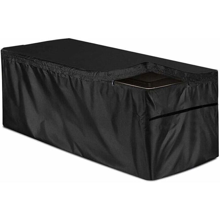 Housse de protection pour coffre de rangement - Virex® - 130x60x71 cm - Imperméable - Tissu Oxford 210D - Noir