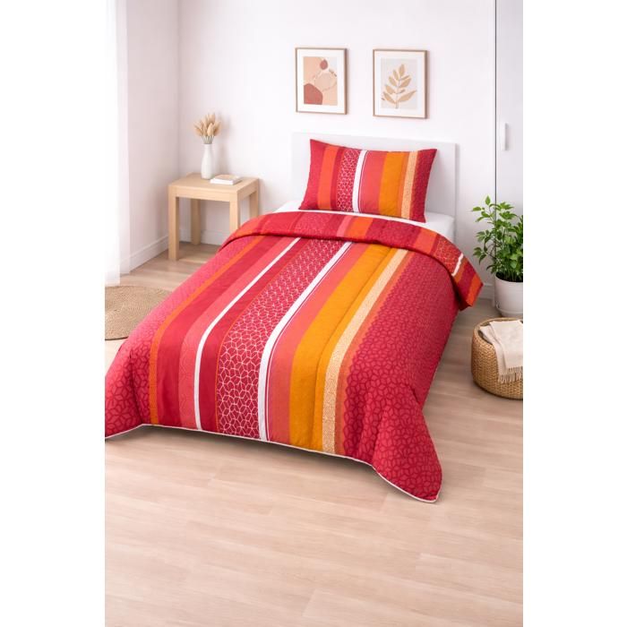 Couette - MORTREUX - Jasper Rouge - Légère - 200 x 200 cm - 200 g/m²