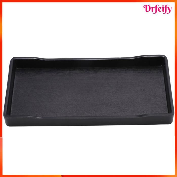 Drfeify Gamelle Plat en Plastique Anti-dérapante pour Animaux Domestiques Tortue Caméléon Lézard(Noir) Noir