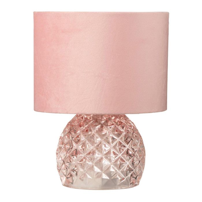 Lampe à Poser en Verre LED 23cm Rose Clair