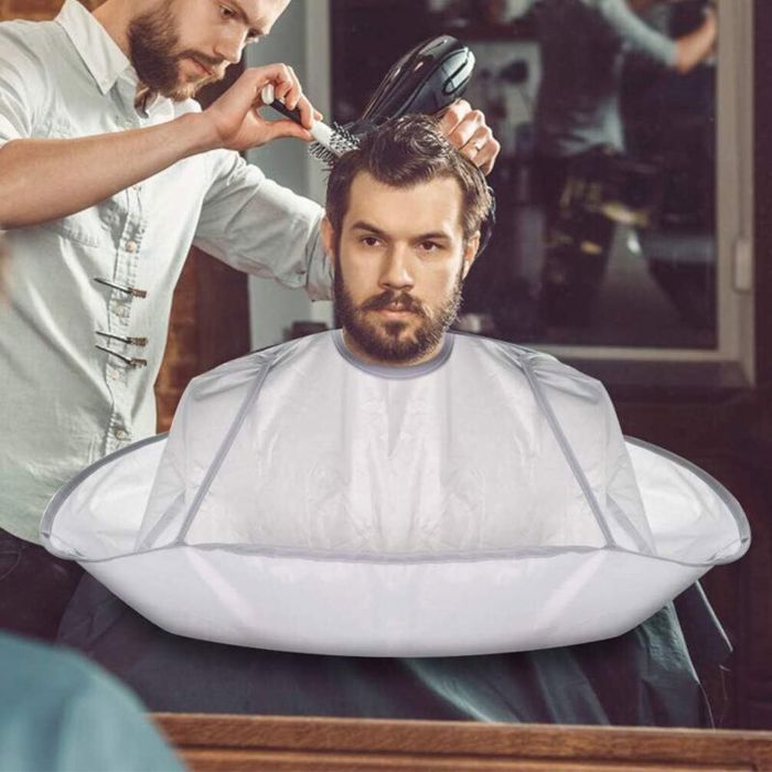 Cape de coiffure professionnelle - Nylon antistatique et imperméable - Conception parapluie innovante - Diamètre 70 cm