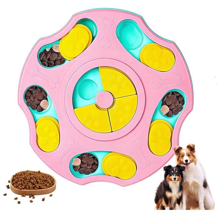 Jeux Intelligence Chien PP Jouet Distributeur Croquettes Chien 23 × 23 cm Jouet pour Chiot Jeux Intelligence C JOUET A FRIANDISE