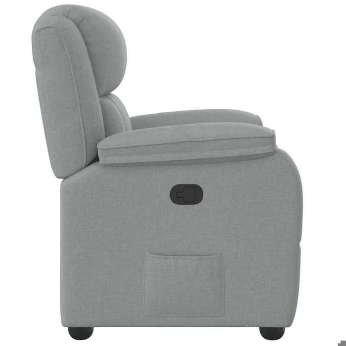 Confortable Fauteuil inclinable Chaise-sofa pour relax Gris clair Tissu__27512