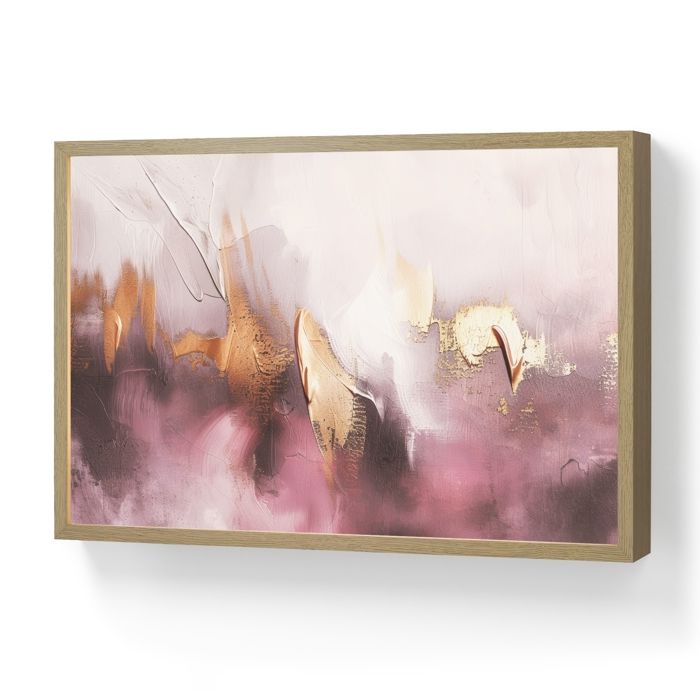 Applique Murale LED - Lampe de Chevet Murale Design - Motif Pourpre - Abstrait - Peinture - Or 60x40 cm Couleur Mauve - OnlyWow