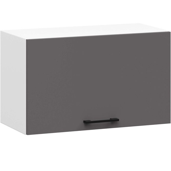 Armoires de cuisine haut AKORD W60 hotte OLIWIA Blanc 60 cm 1 porte couleur Gris Graphite 1 étagère 60x30x29 cm