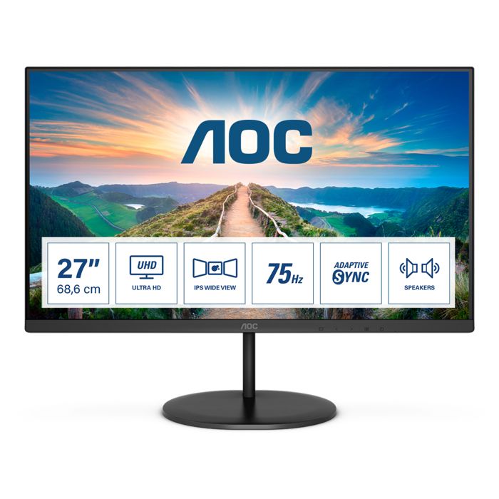 AOC V4 U27V4EA écran plat de PC 68 6 cm 27 3840 x 2160 pixels 4K Ultra HD LED Neuf - vue 5