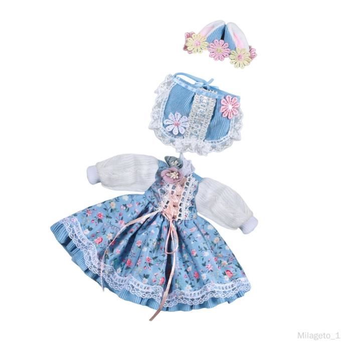 Vêtement Pour Poupée 50-55 Cm – Robe En Coton Fleurie, Compatible Reborn, Facile à Enfiler