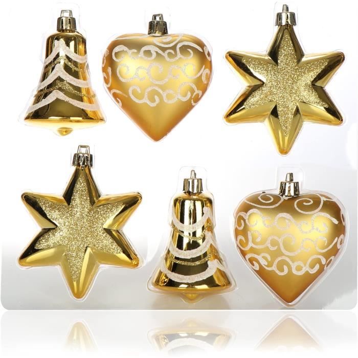 Lot De 10 Décorations De Noël En Céramique à Suspendre - Motifs Variés - Style Contemporain Crème/marron - Neuf En Boîte