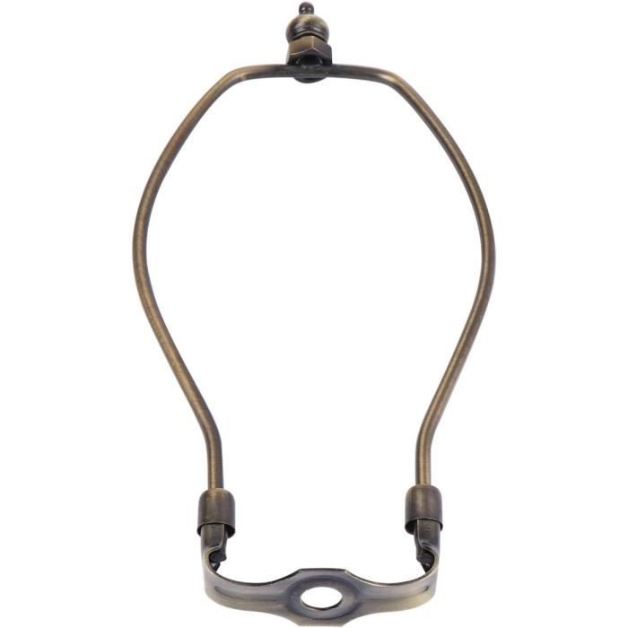 Lot De 2 Anneaux Pour Abat-jour En Fer Revêtu Au Four - Diamètre 180 Mm Blanc
