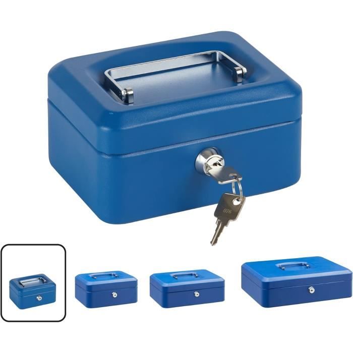 Elegant C9215 Caisse à monnaie et billets à clé pour ranger et ...