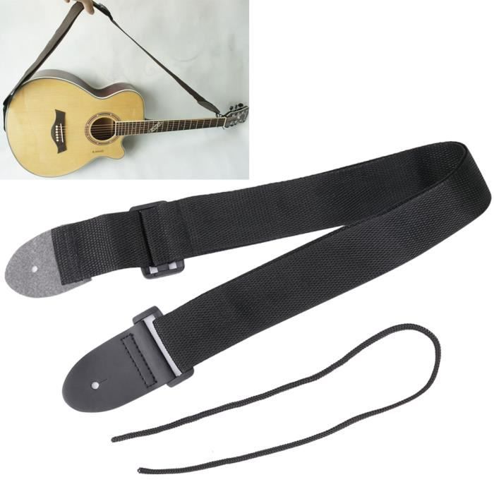 Sangle de guitare électrique réglable avec 6 supports de plectres de  guitare, extrémités en cuir PU, accessoires de ceinture pour guitare  acoustique basse