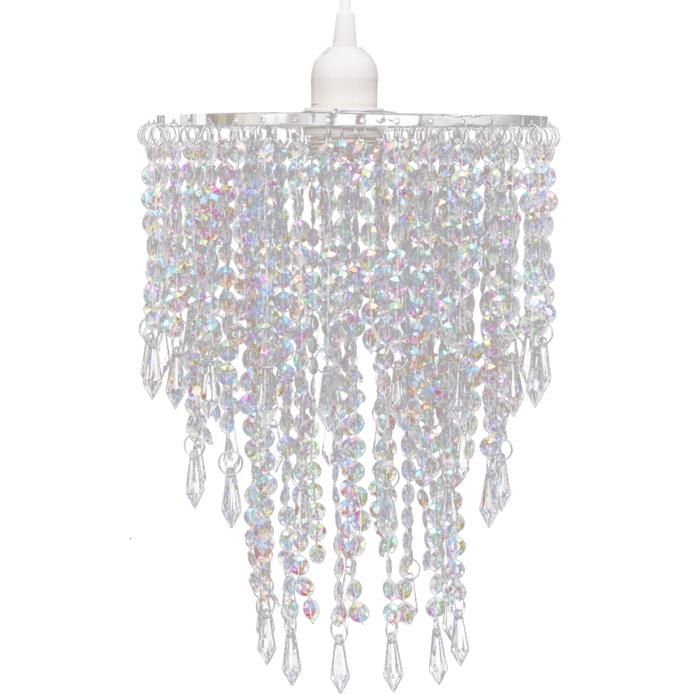 Lustre plafonnier suspendu lampe moderne cristal 30 5 cm blanc 2402012