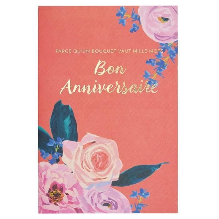 Carte Bon Anniversaire Bouquet De Roses Draeger Paris Achat Vente Carte Correspondance Carte Bon Anniversaire Cdiscount