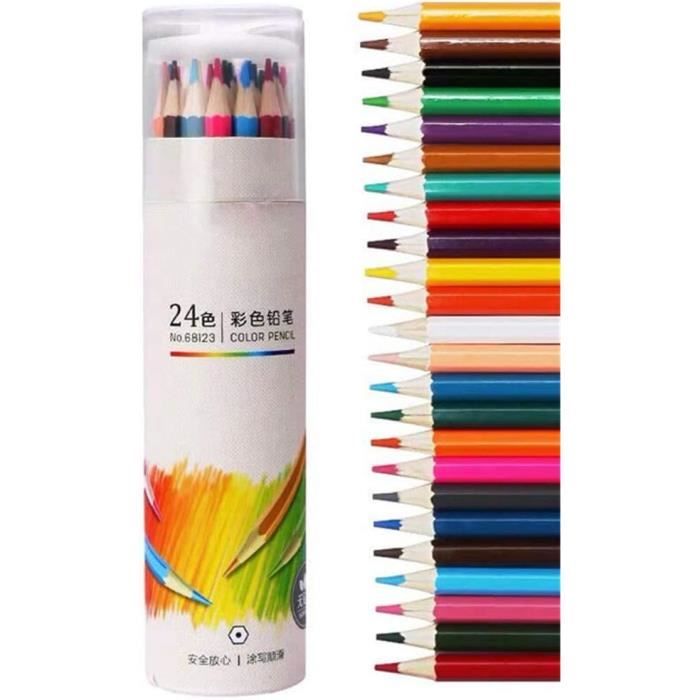 12 couleurs Dessin Crayons de couleur en bois Coloriage Set Non-toxiques  pour Etudiants - Cdiscount Beaux-Arts et Loisirs créatifs