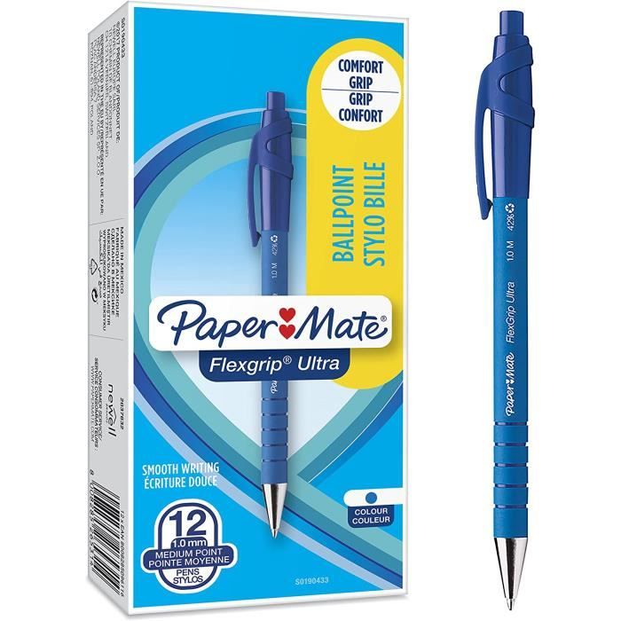 Pack De 4 Stylos-bille Paper Mate Replay - Pointe Moyenne, Gomme Intégrée - Encre Gommable