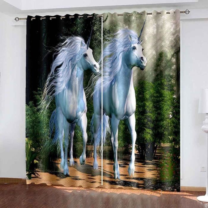 Sticker De Porte Trompe L'Oeil Effet 3D Intérieure Muraux Paon Animal