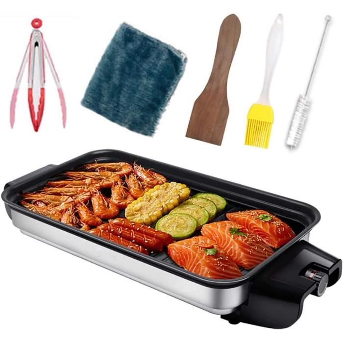 Barbecue électrique à deux couches, sans fumée, gril à griller