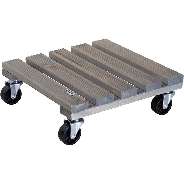 Support à Roulettes Pour Pot De Fleur Wagner Industrial 29x29x9,5 Cm - 150 Kg Charge