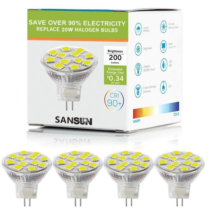 Lot De 2 Ampoules Halogènes H10W BA9s 12V 10W - Culot à Baïonnette 9mm - Pour Feux De Position, Angel Eyes