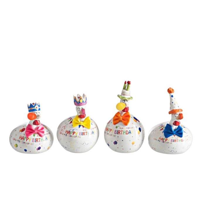 Poule Ceramique J Line Lot 4 Deco Neuf Design Anniversaire Collection 17 Cdiscount Maison