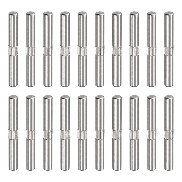 Sourcing Map 2.5x20mm 304 Inox Acier Goupilles 5pcs Molette Tête Plat