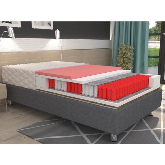 Matelas à ressorts ensachés - RYAN - 80 x 200 cm - Double face - Housse antiallergique
