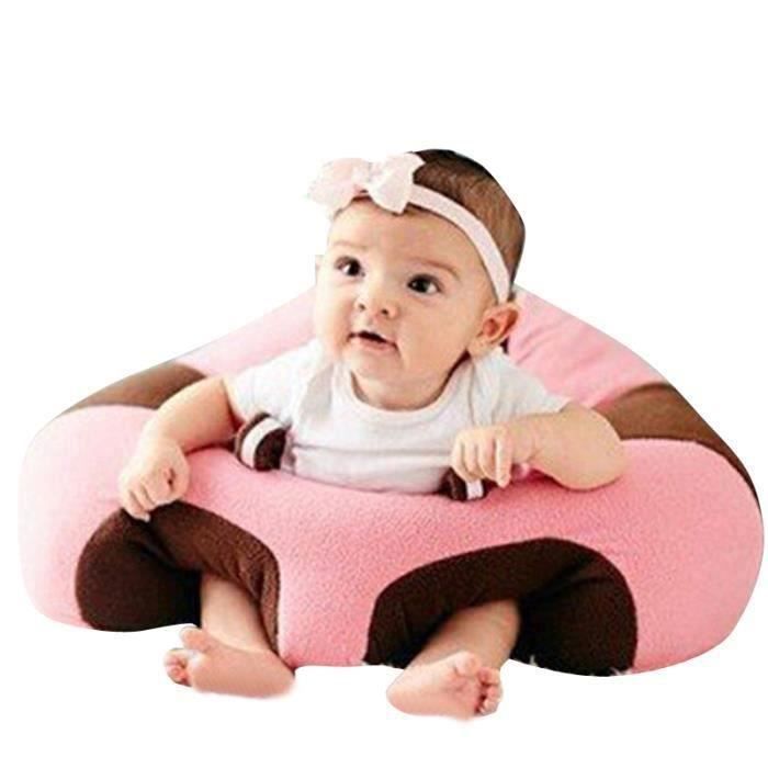 Canapé Siège Chaise Bébé Tout Doux Assis Confort Peluche Transat bébé chaise confort doux velours jouet support 43x20CM( Rose )
