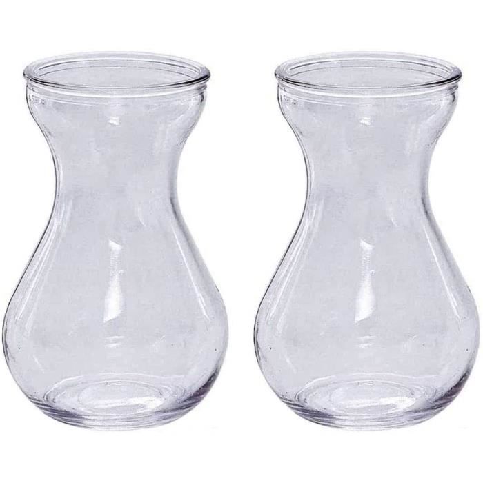 Vase en verre de table vase de jacinthe transparent petit vase en verre  pour décoration de fleurs, salon, bureau, boutique, 2[759] - Cdiscount  Maison
