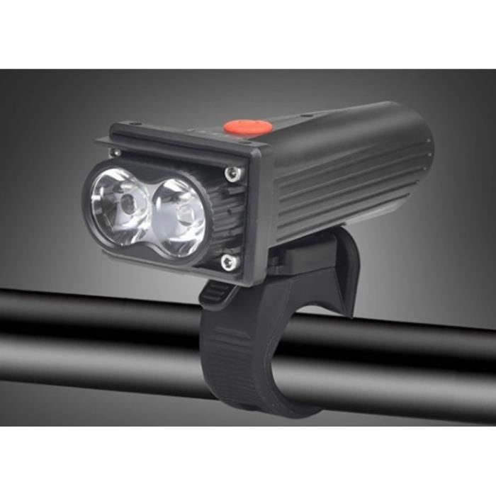 Lampe de vélo - ECLAIRAGE POUR CYCLE - Lampe de poche LED - Rechargeable USB - Noir - Mixte
