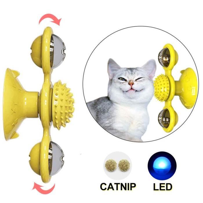 Jouet pour Moulin à Vent pour Chat Drôle, Jouet Interactif pour Chat, Jouet  en Cataire Kitten Toys Windmill Tourne-Disque