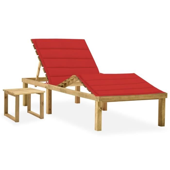 vidaXL Chaise longue de jardin