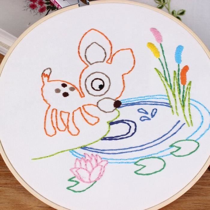Fils A Coudre Facile Dessin Anime Bricolage Kit De Broderie Pour Debutant Enfant Couture Point De Type 7 cm Bamboo Hoop Kit Cdiscount Beaux Arts Et Loisirs Creatifs