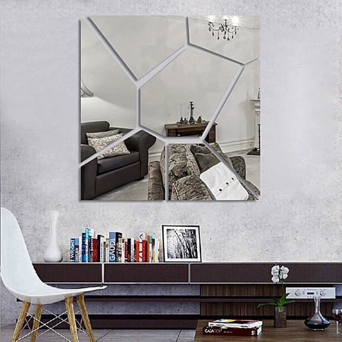 Acheter Autocollant Mural Amovible, Autocollant En Acrylique, Réglage De Miroir Pour La Maison, Salon, Chambre à Coucher, Décor (Style A, 48 Pièces