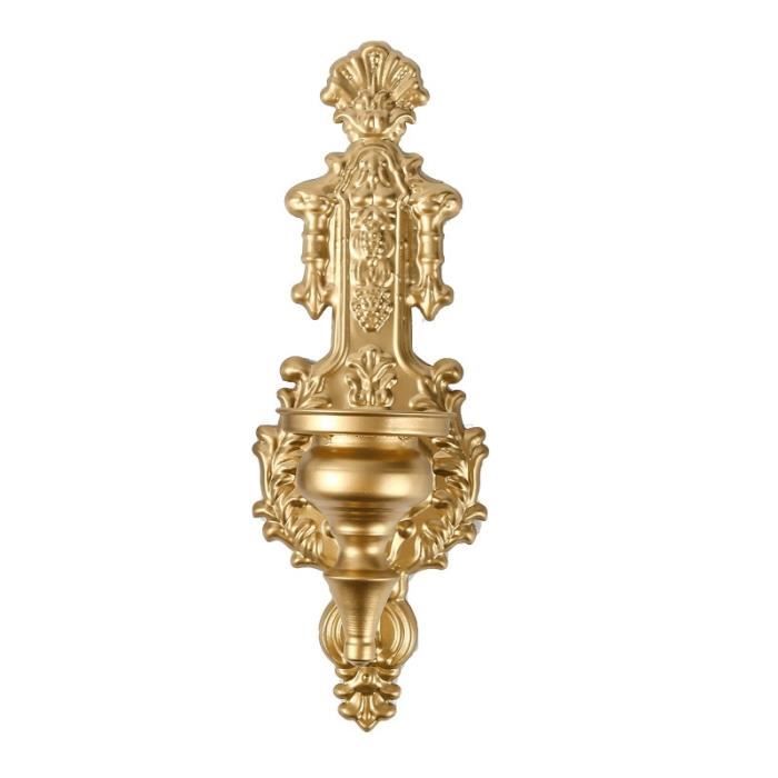 Heimvita Lot De 2 Bougeoirs Muraux Métal Noir Vintage – Style Antique Élégant, Montage Facile, Décoration Murale Chic