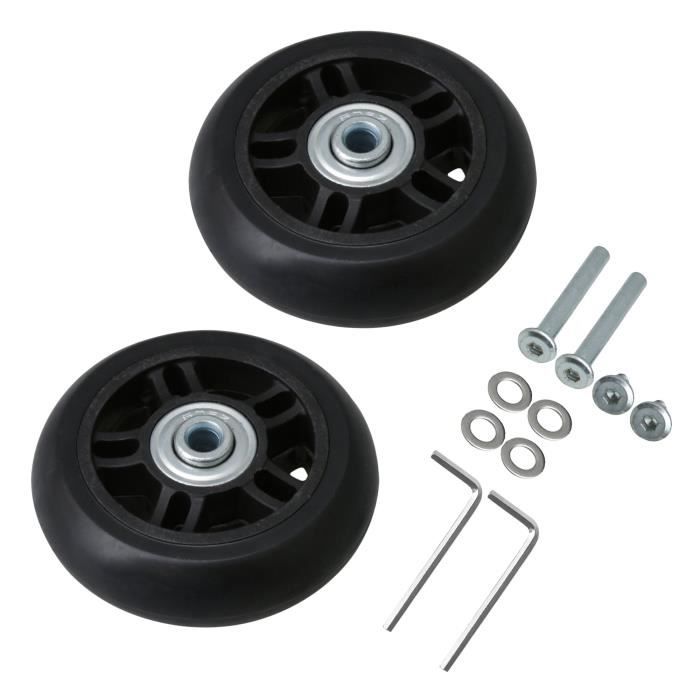 2Pieces bagage valise roulette roues Kit de remplacement w Mounts