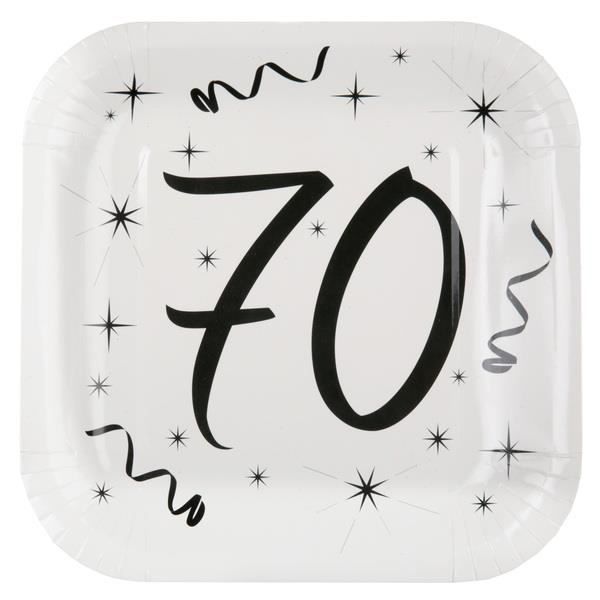 10 Assiettes Anniversaire 70ans Cdiscount Maison