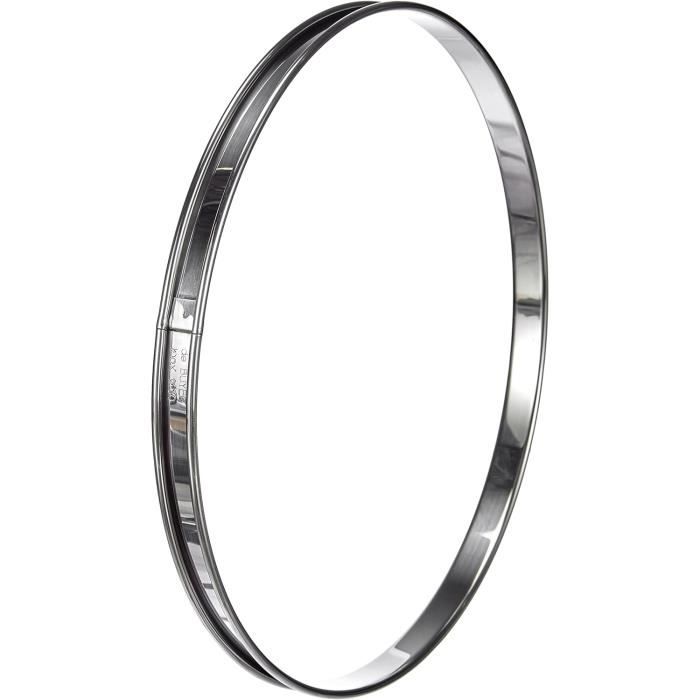 Molde Para Tarta Con Borde De Acero Inoxidable De Buyer - 20 Cm De Diámetro, Altura 2 Cm