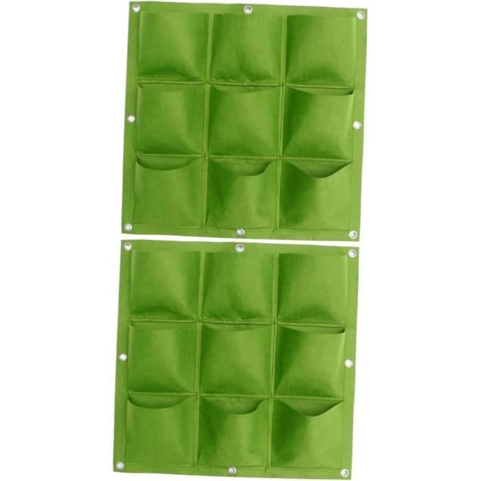 2 Pièces Sacs De Culture De Plantes Suspendus, 7 Poches Jardiniere Murale Sac Pour Pot De Fleurs Vertical Sacs Pour Cour Jardin 96658994