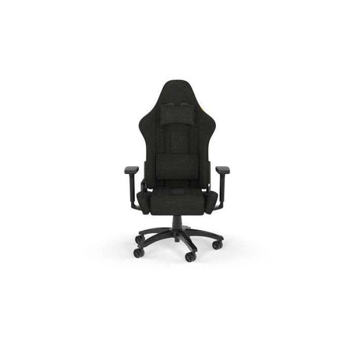 Chaise gaming - Corsair - TC100 - Tissu - Noir - Réglable en hauteur