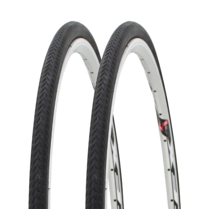 2x Pneu vélo 700 x 28C (28-622) noir cycle ville route course cyclotourisme