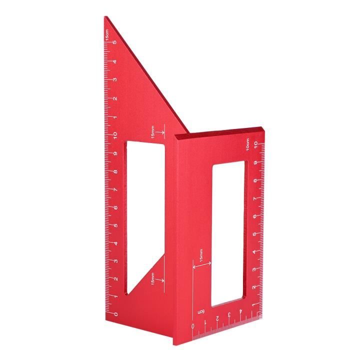 Équerre Combinée Avec Niveau à Bulle - Aluminium, Mesures 0-305mm, Angles 45° Et 90°