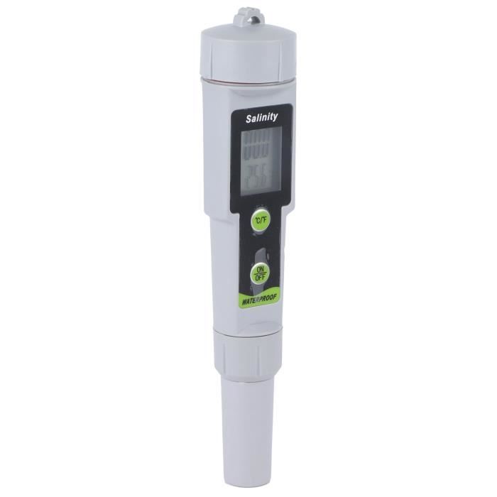 Testeur Numérique 5 En 1 Pour Piscine Eau Salée - Sel, PH, TDS, EC, Température - Étalonnage 12.88 MS/cm