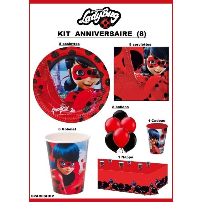 Kit Anniversaire Miraculous Ladybug Cadeau Cdiscount Maison