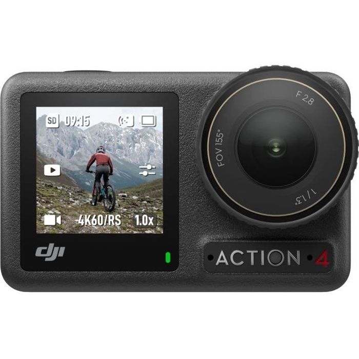 Caméra sport - DJI - Osmo Action 4 - 4K/120 ips - Stabilisation RockSteady 3.0 - Étanche jusqu'à 18 