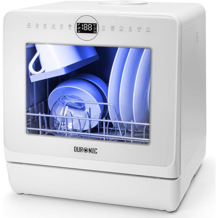 Duronic DW5 WE Lave-vaisselle de table 950W lave vaisselle posable portable compact gain de place pour petite cuisine 7 programmes d - Duronic