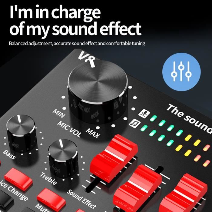 HENCarte son en direct Table de Mixage Audio Professionnelle, Table de Mixage Audio 8 Modes 16